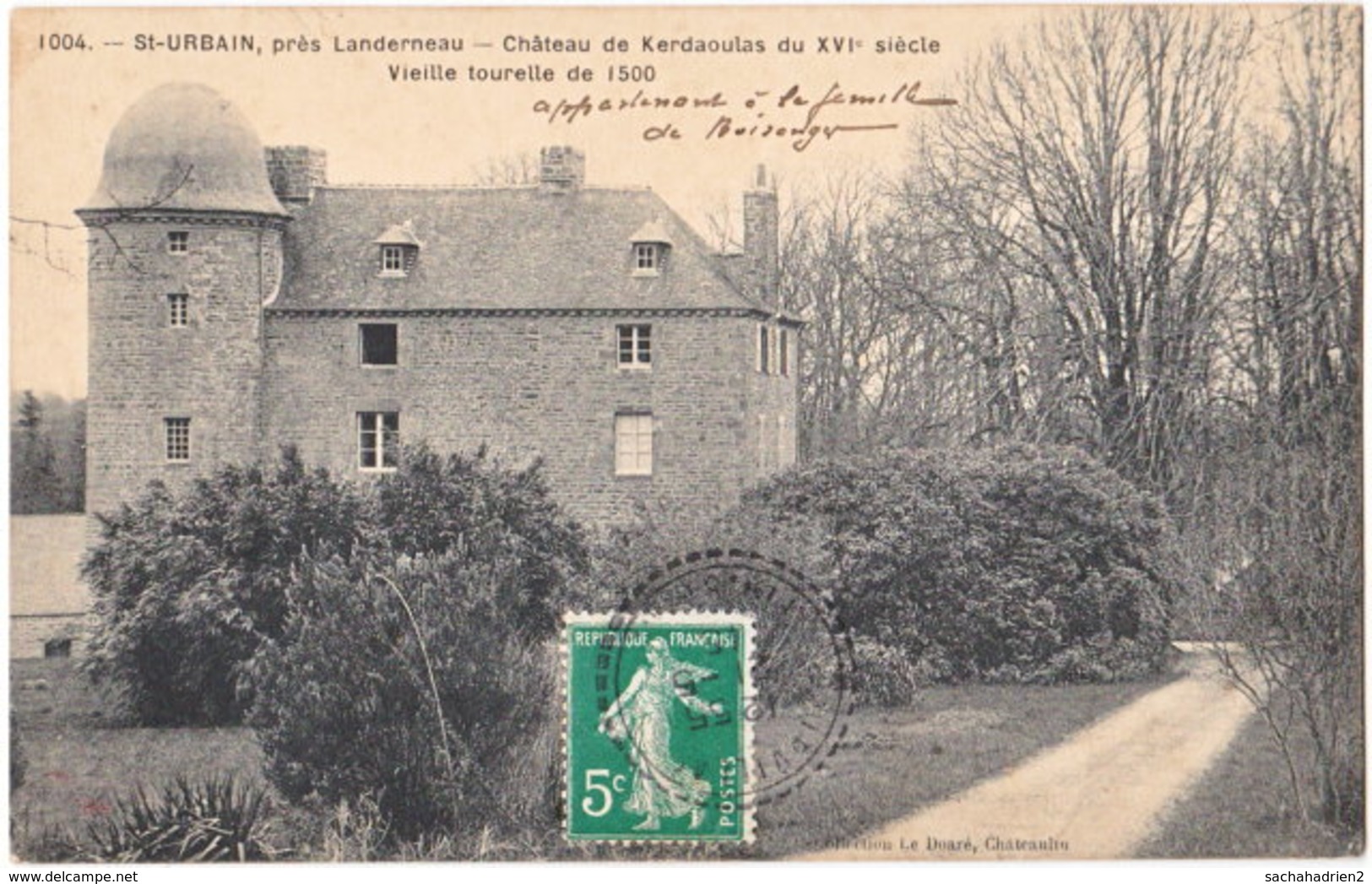 29. ST-URBAIN. Château De Kerdaoulas. 1004 - Autres & Non Classés