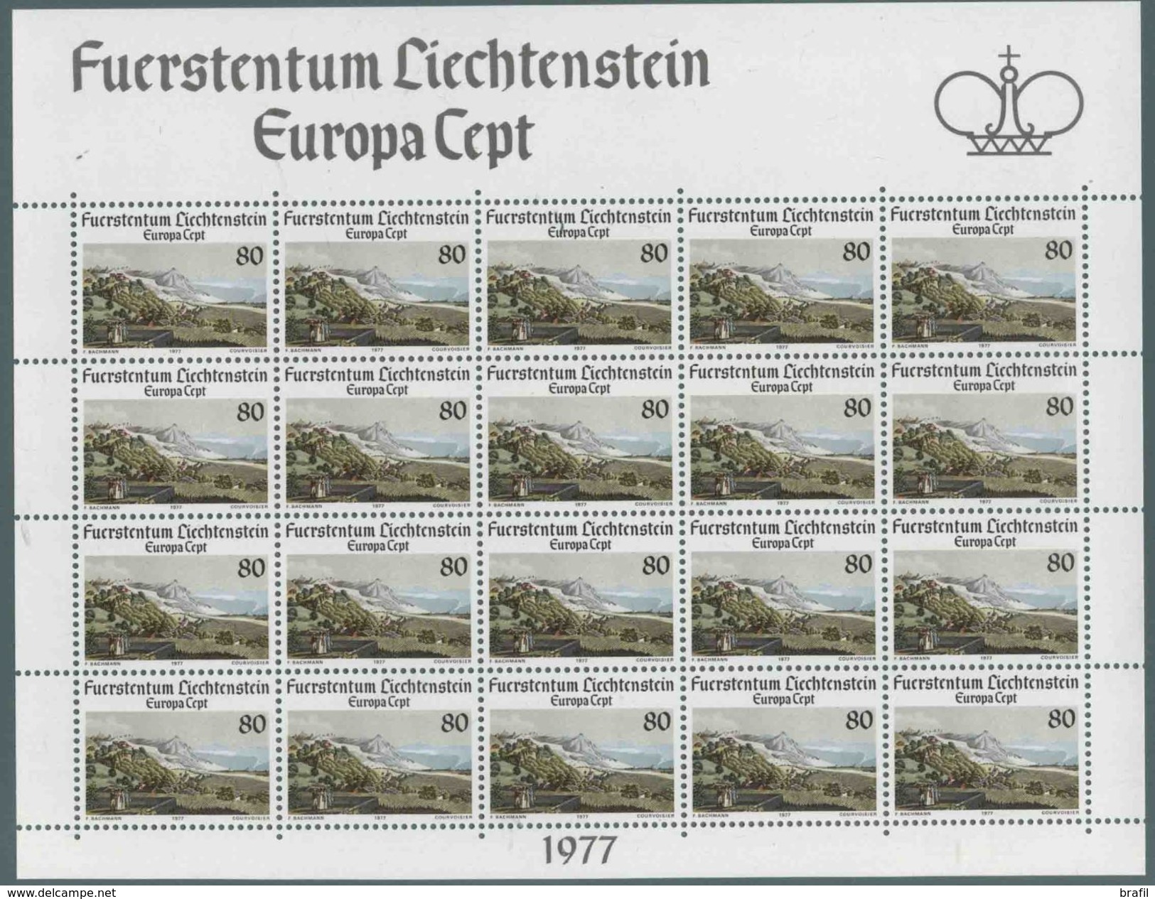 1977 Europa C.E.P.T., Minifoglio Liechtenstein, Serie Completa Nuova (**) - 1977