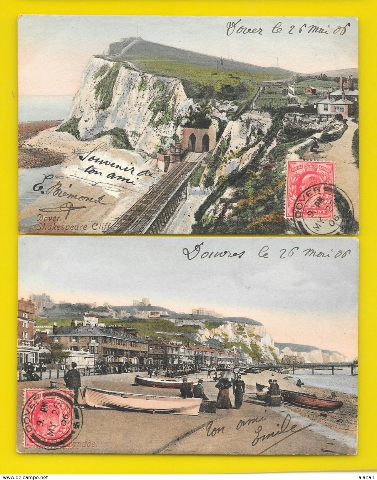 DOVER 2 Post Cards (Frith & C°) Angleterre - Dover