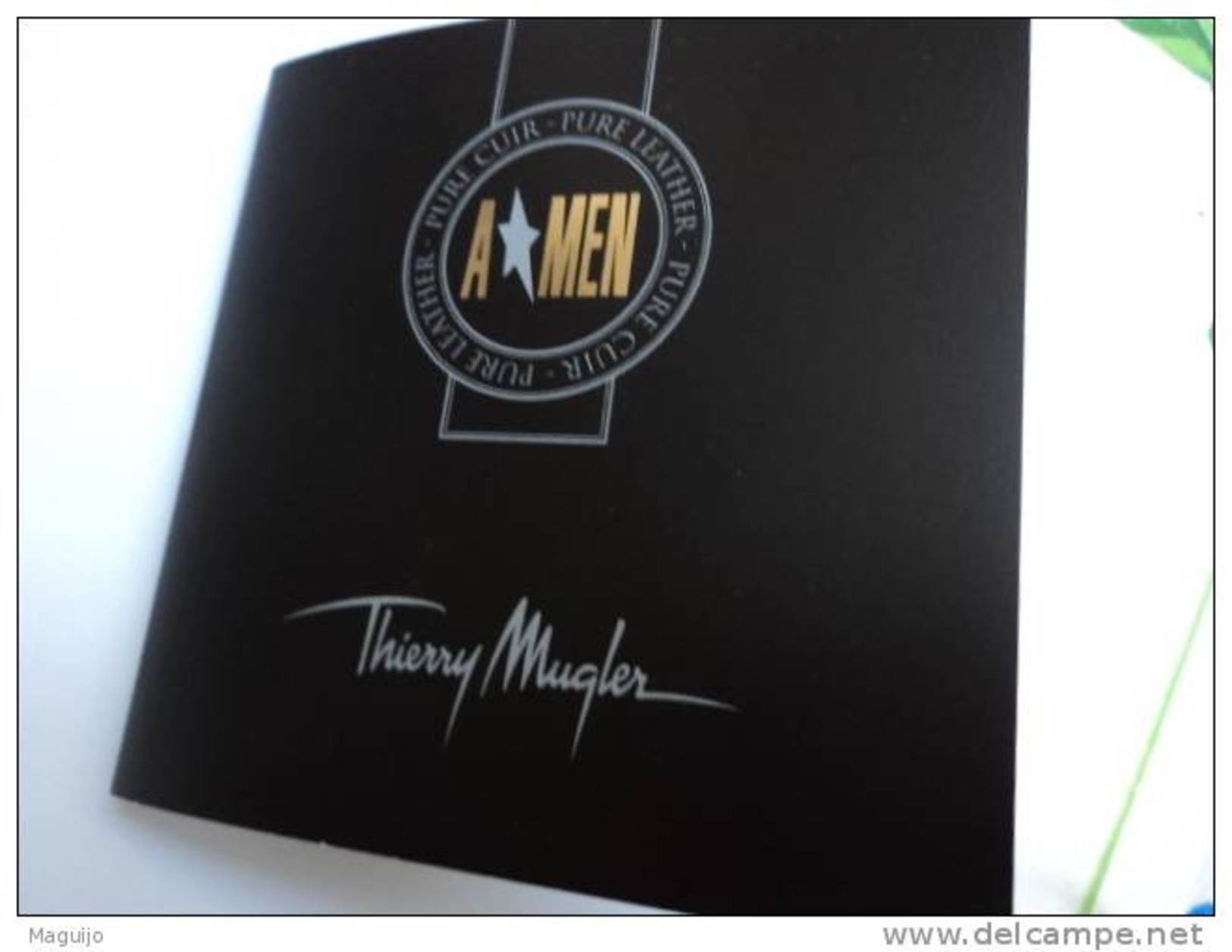 MUGLER" A*MEN" BLOC NOTES"PURE CUIR "2012 TTES LES PAGES SONT SIGLEES  SIGLEES  LIRE !!! - Miniaturas Hombre (sin Caja)