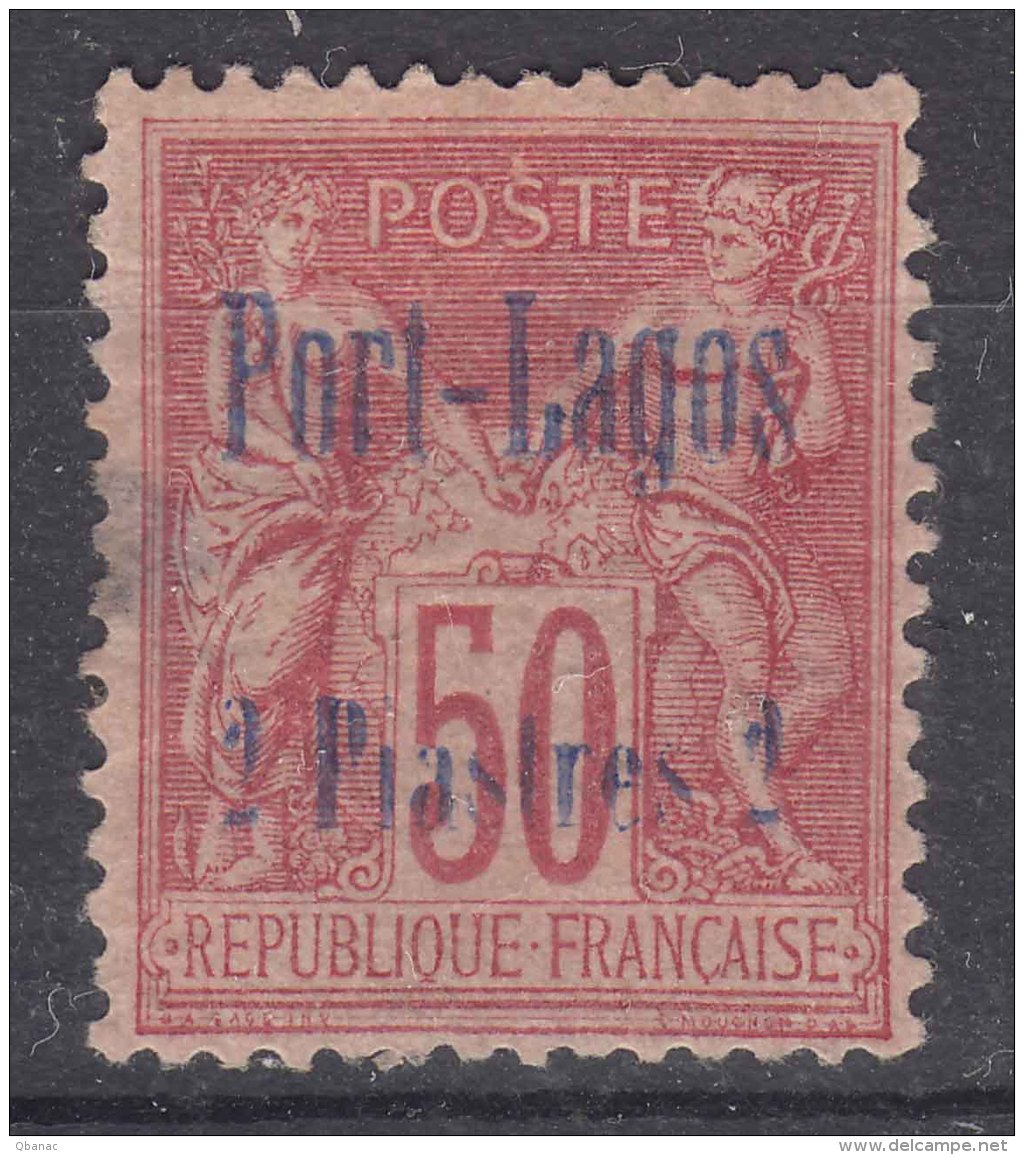 Port-Lagos 1893 Yvert#5 Small Thin, Mint Hinged - Neufs