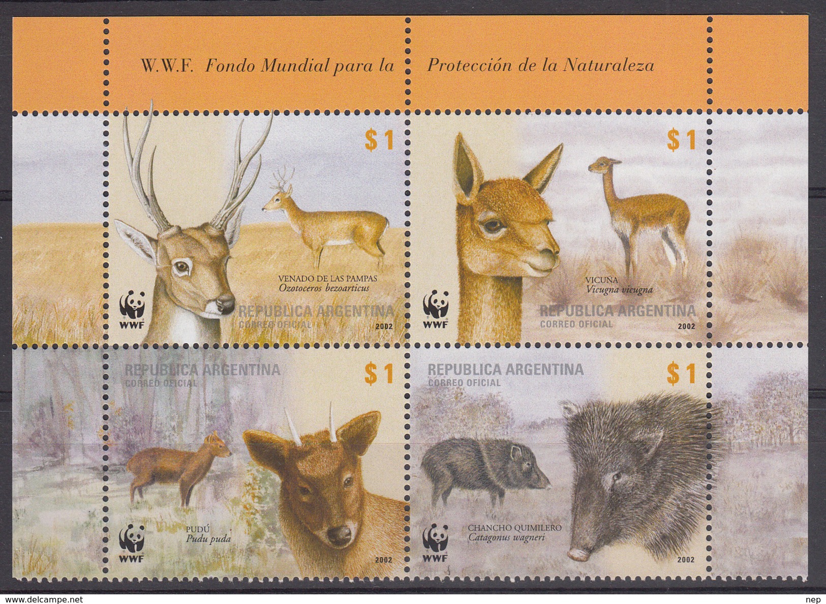 WWF - Domfil - 2002 - Nr 309 (ARGENTINIË) - MNH** - Unused Stamps