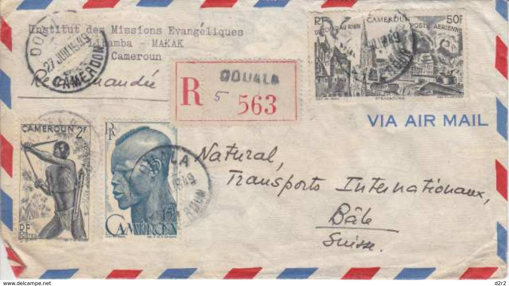 LETTRE VIA AIR MAIL - POUR LA SUISSE - 1949 - Lettres & Documents