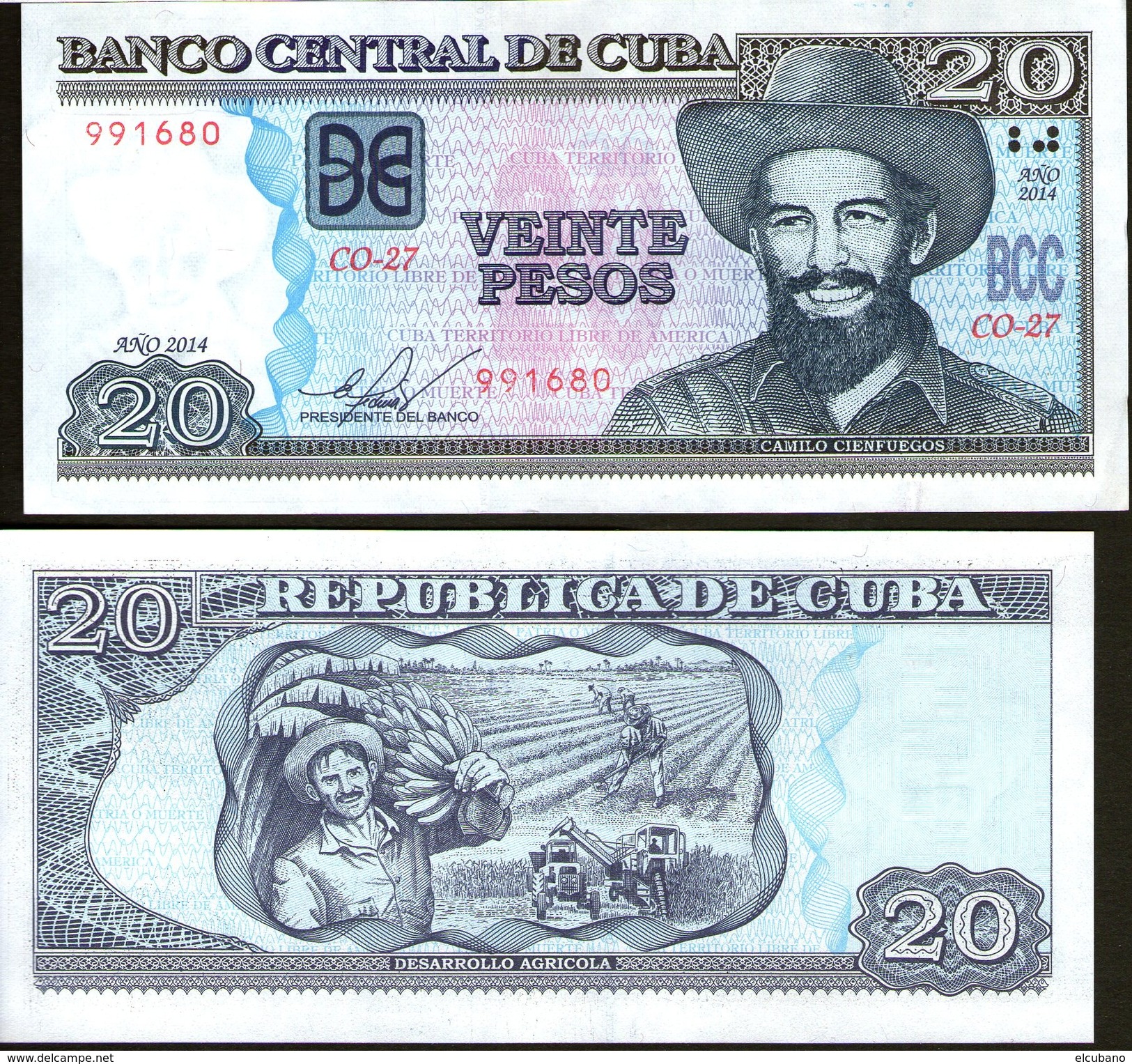 Banconota Pesos Cuba Kuba Moneda Nacional - Cuba