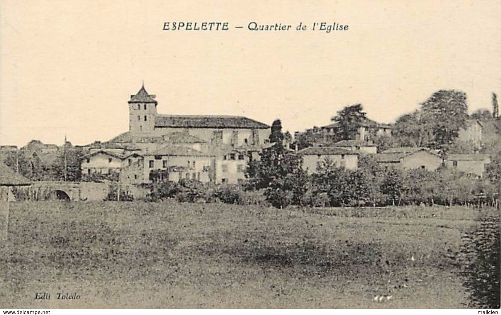 - Pyrenees Atlantiques -ref-A539- Espelette - Quartier De L Eglise - Carte Bon Etat - - Espelette