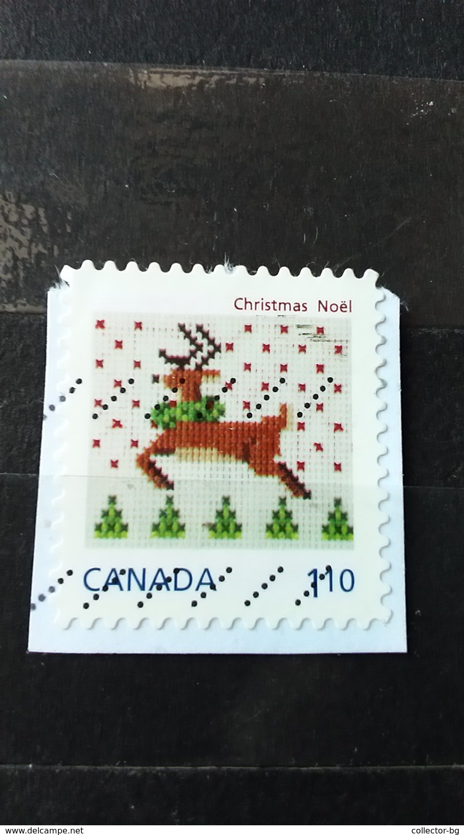 RARE CANADA AIR MAIL 1.10 CHRISTMAS NOEL USED TRAVEL  STAMP TIMBRE - Airmail: Special Delivery