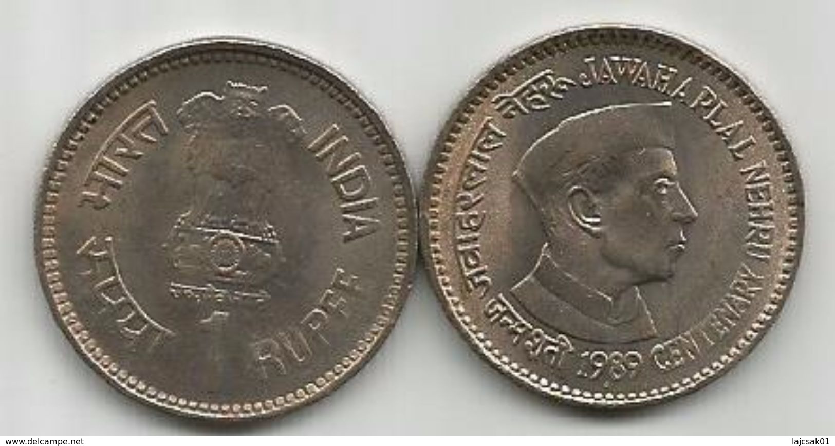 India 1 Rupee 1991. UNC KM#83 100th Anniversary Of Birth Of Nehru - India