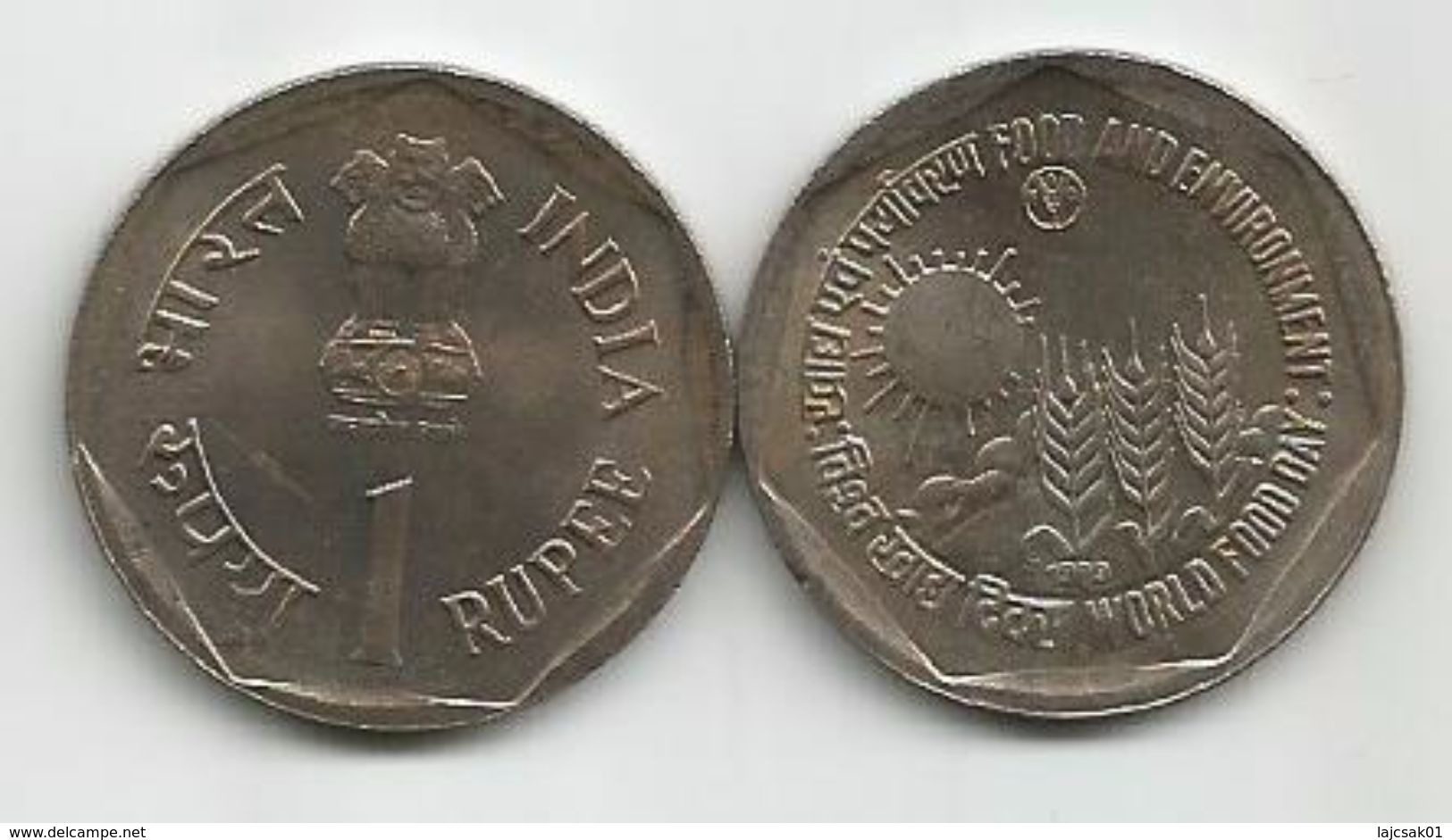 India 1 Rupee 1989. UNC KM#84 World Food Day : Food And Environment FAO - India
