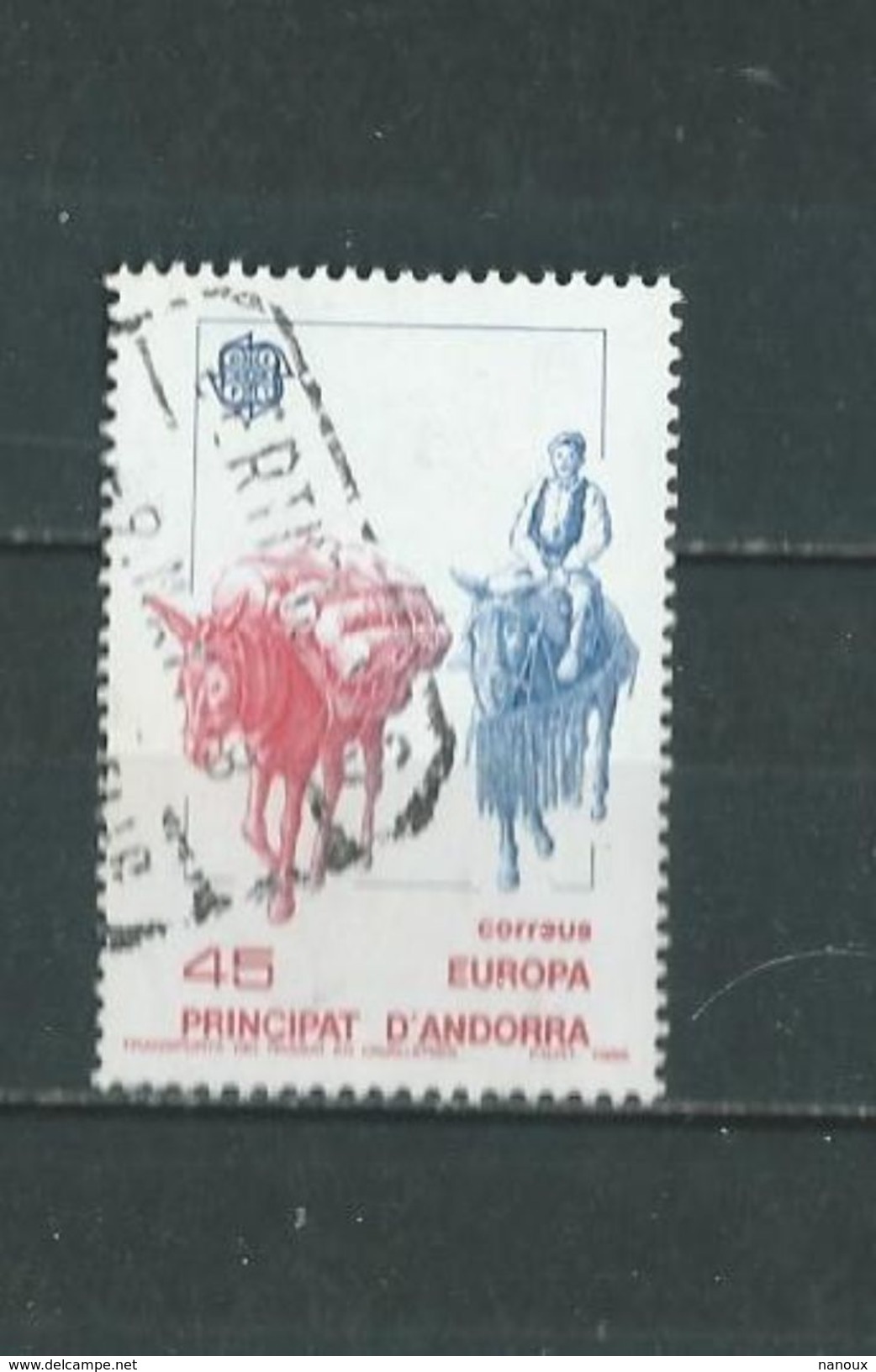 Timbre Oblitére De Andorre Espagnol 1988 Europa - Oblitérés