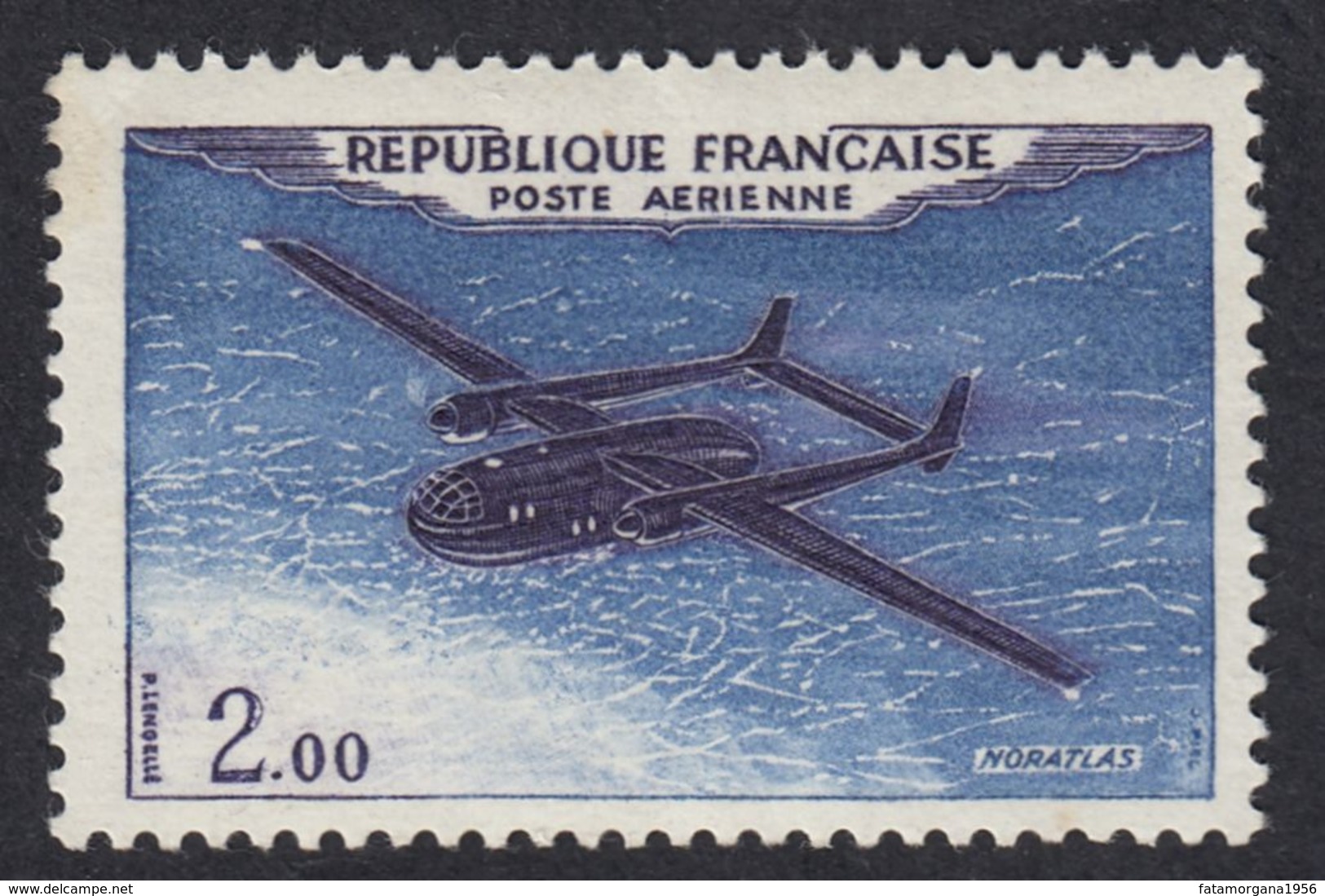 FRANCE Francia Frankreich - 1960 -  Posta AEREA Yvert 38 Nuovo Senza Linguella, MNH. - 1960-.... Nuovi