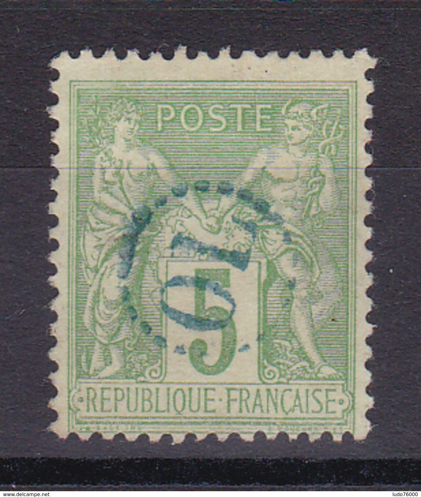 D520/ SAGE 106 CACHET OL BLEU - 1898-1900 Sage (Type III)