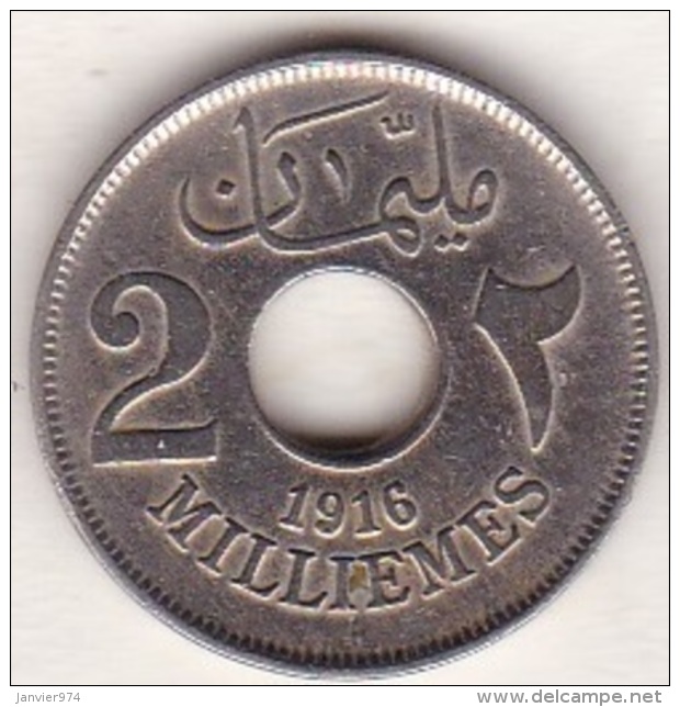 Egypte. 2 Millièmes AH 1335 &ndash; 1916 H. Sultan Hussein Kamil .KM# 314 - Egypte