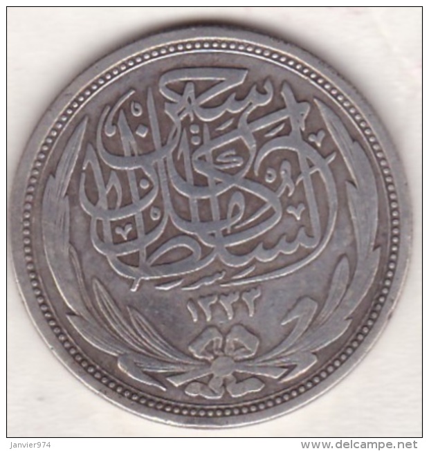 Egypte. 10 Piastres AH 1335 &ndash; 1916. Sultan Hussein Kamil. Argent .KM# 319 - Egypte