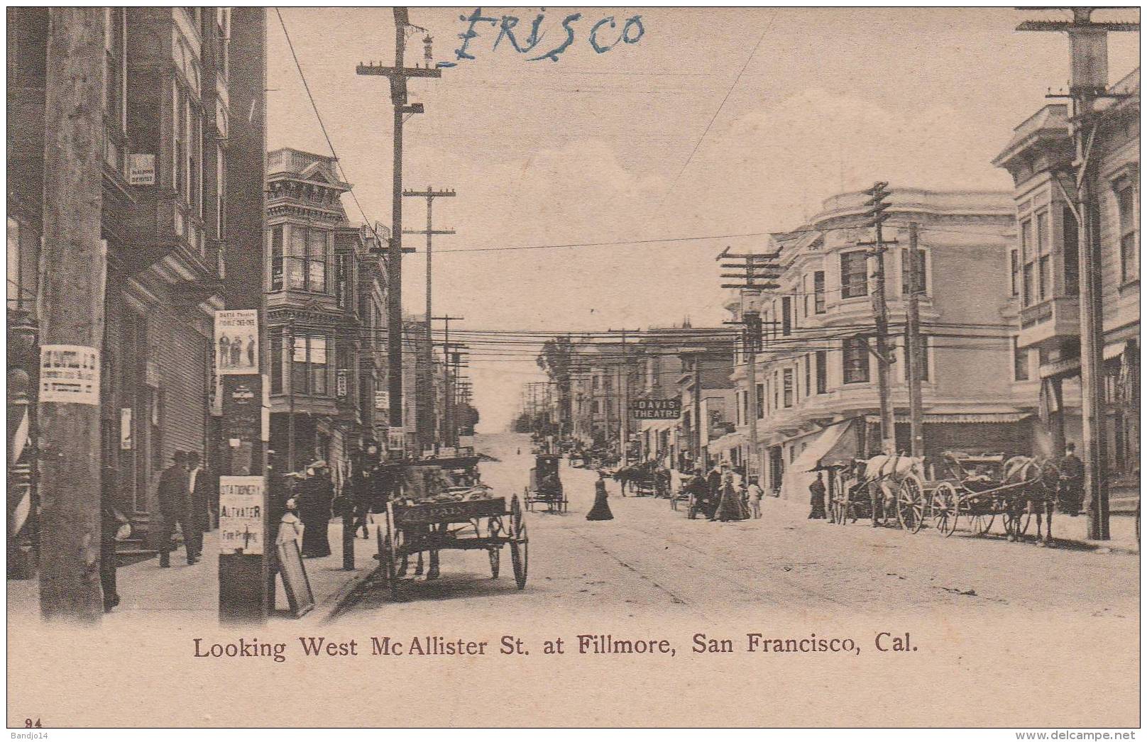 San Fransisco - Looking West Mc Allister ST At Fillmore - 2 Scan - San Francisco