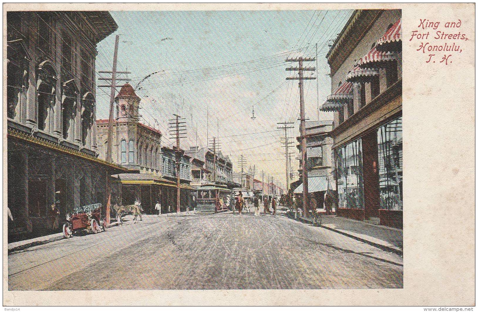 Honolulu  - King And Fort Streets - 2 Scan - Honolulu