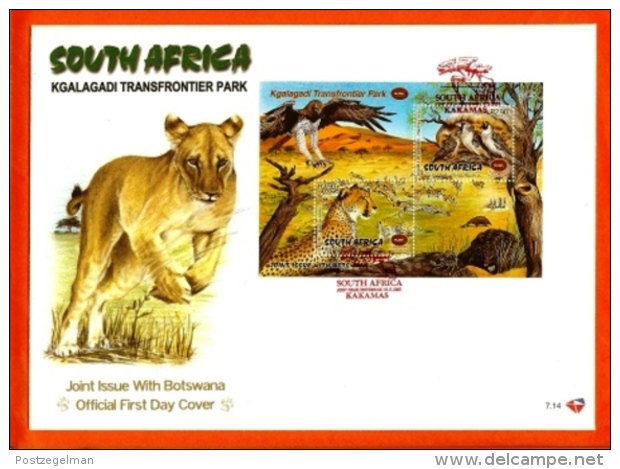 RSA, 2001, Mint F.D.C., MI 7-14,  Block 84, Kgalagadi Park - Brieven En Documenten