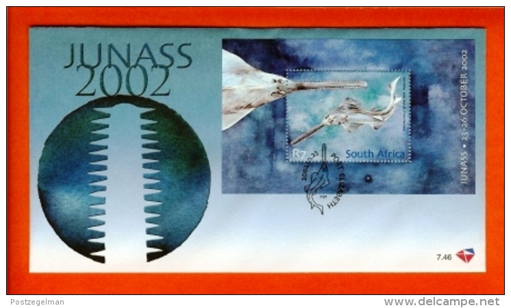 RSA, 2002, Mint F.D.C., MI 7-46, Block 90 Fish 1 Junass - Covers & Documents