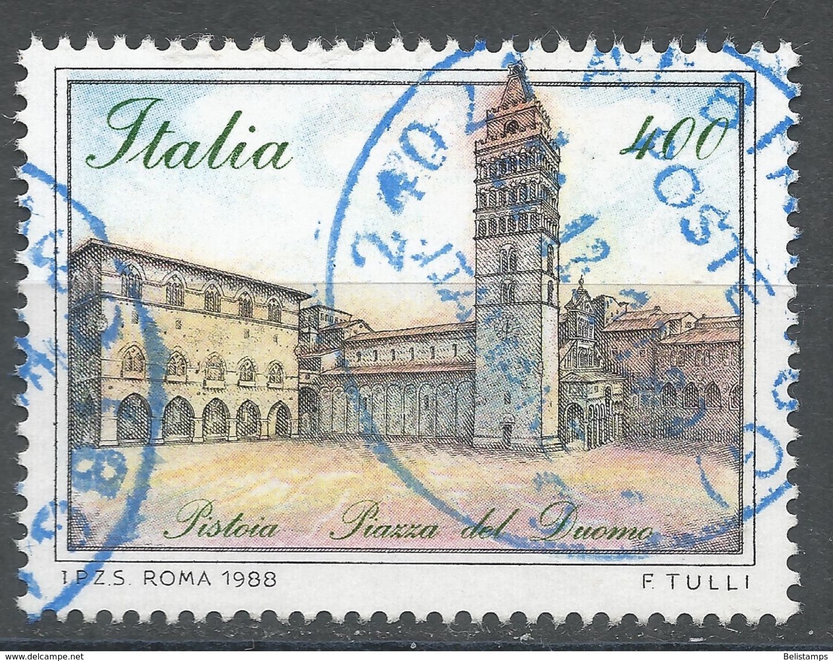 Italy 1988. Scott #1747 (U) Piazza Del Duomo, Pistoia - 1981-90: Usados