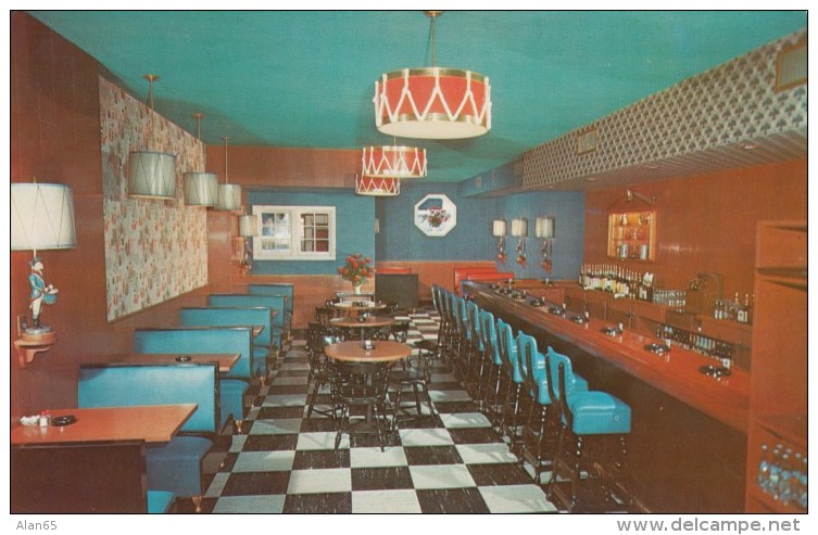 New York City Manhattan, Headquarters Restaurant 108 West 49th St. Interior View, C1950s Vintage Postcard - Cafés, Hôtels & Restaurants
