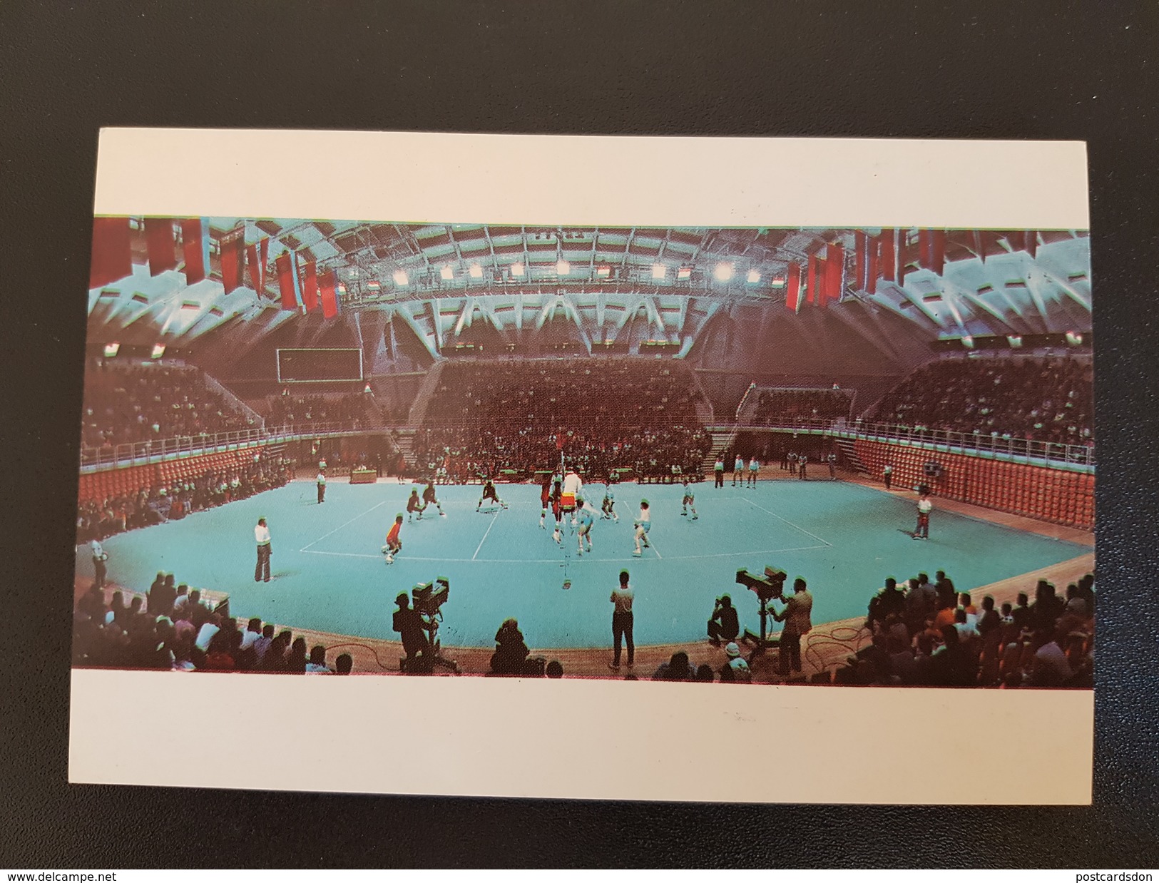 SOVIET SPORT. Volleyball "Druzhba"   Complex In Moscow.  Olympic Games 1980 -OLD Postcard - Rare Martini Edition - Voleibol