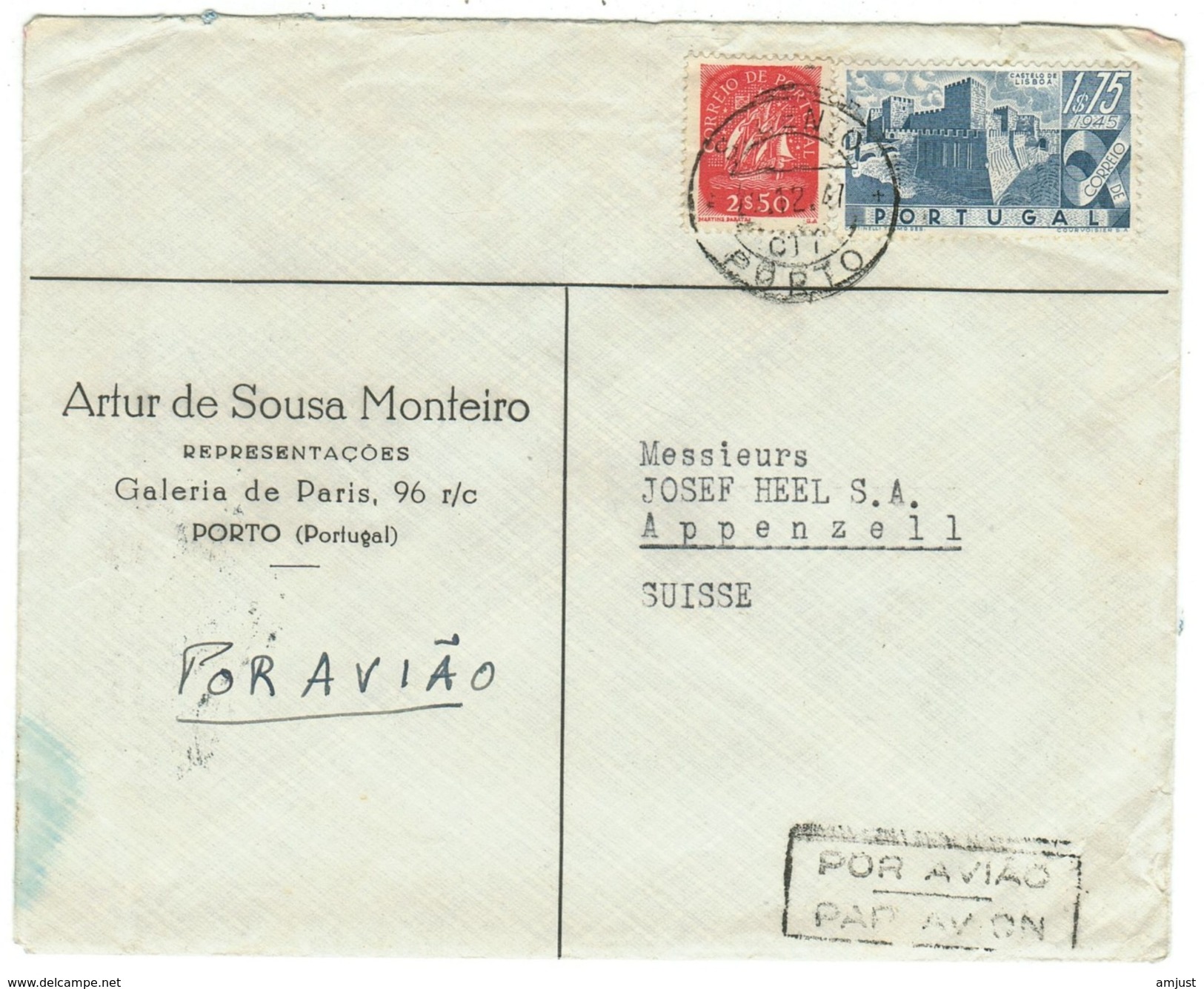 Portugal // Lettre Pour La Suisse - Lettres & Documents