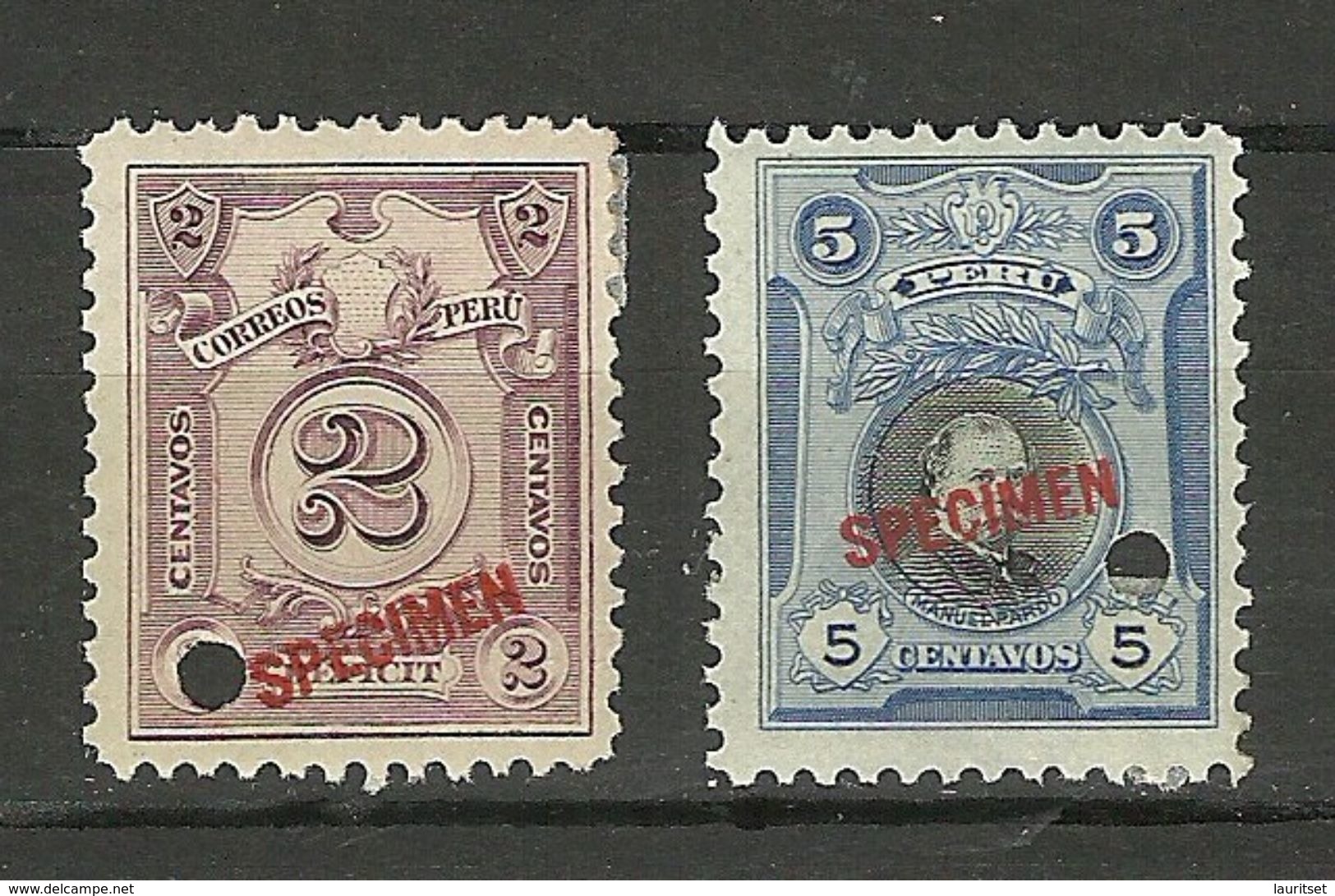 PERU SPECIMEN 2 Stamps * - Peru