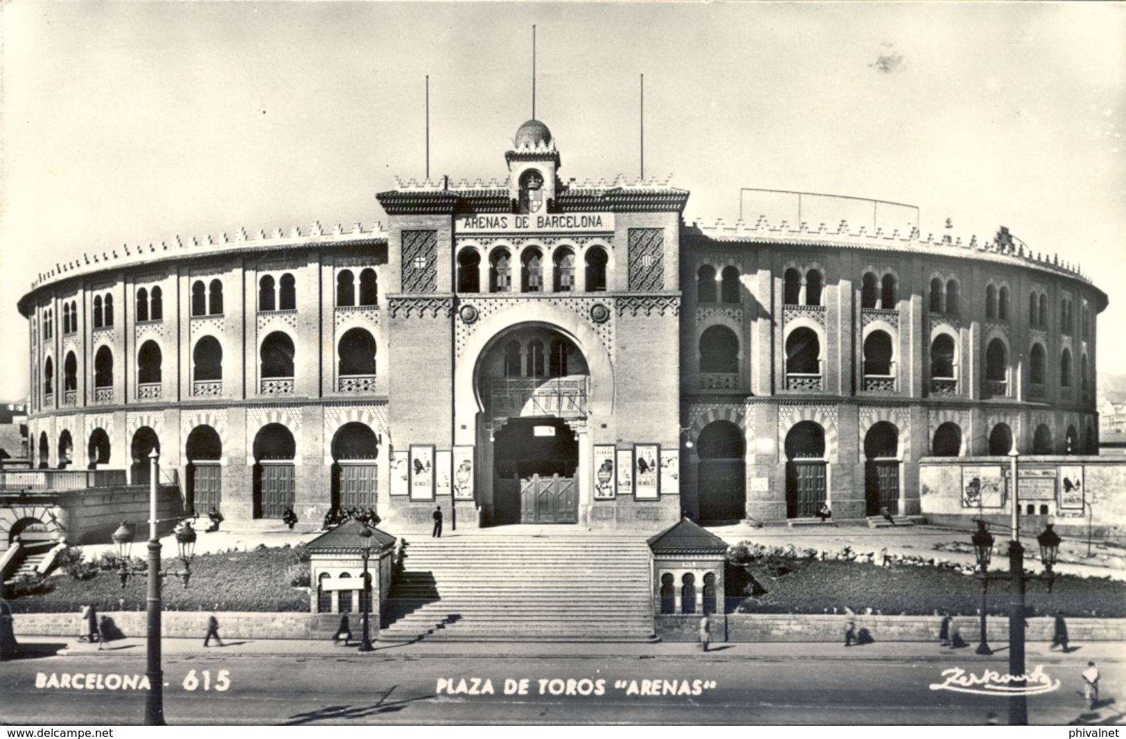 1956 , BARCELONA - PLAZA DE TOROS , TARJETA POSTAL CIRCULADA - Corridas