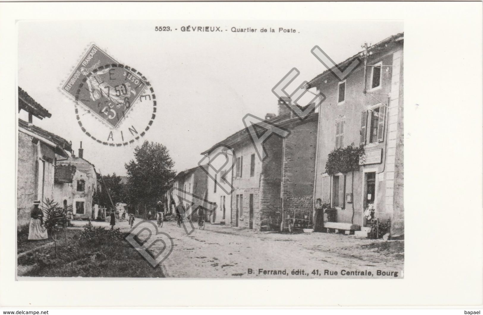 Gévrieux (01) - Quartier De La Poste (Photographie D'une Carte Postale) - Autres & Non Classés