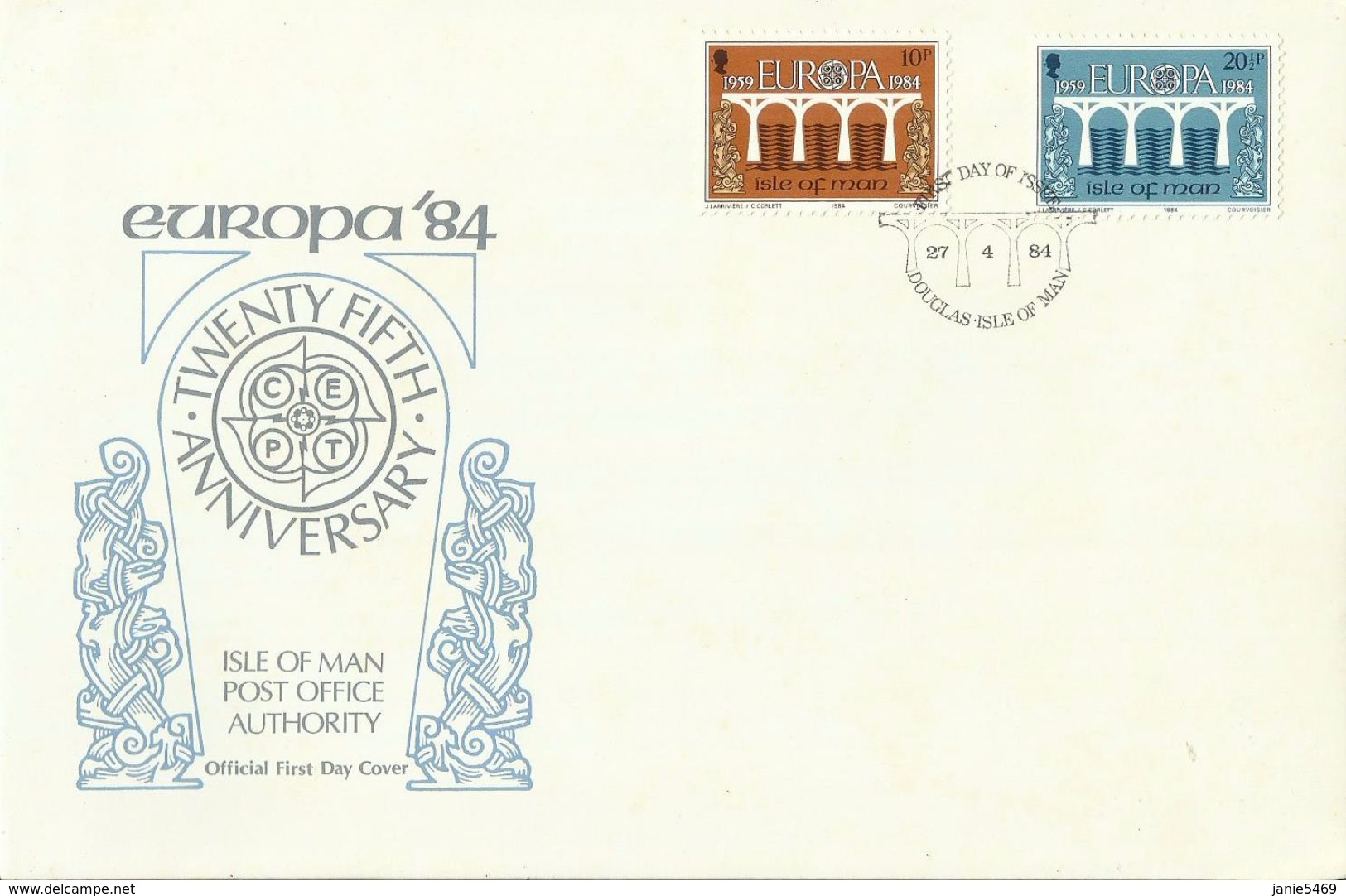 Isle Of Man 1984 Europa FDC - Isle Of Man