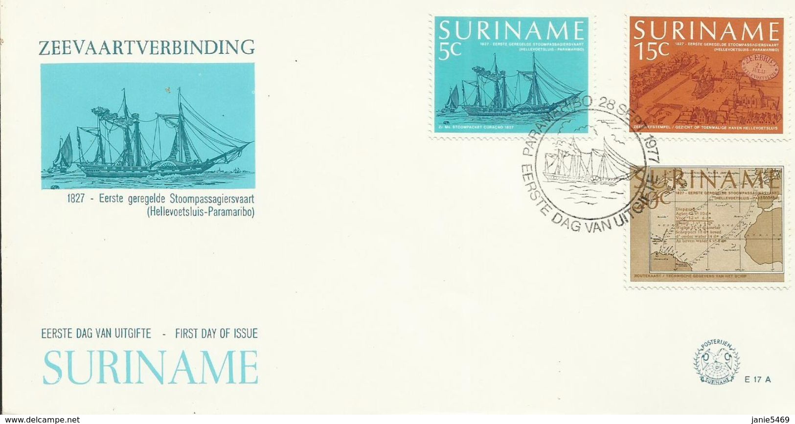 Surinam 1977 150th Anniversary Discovery FDC - Surinam