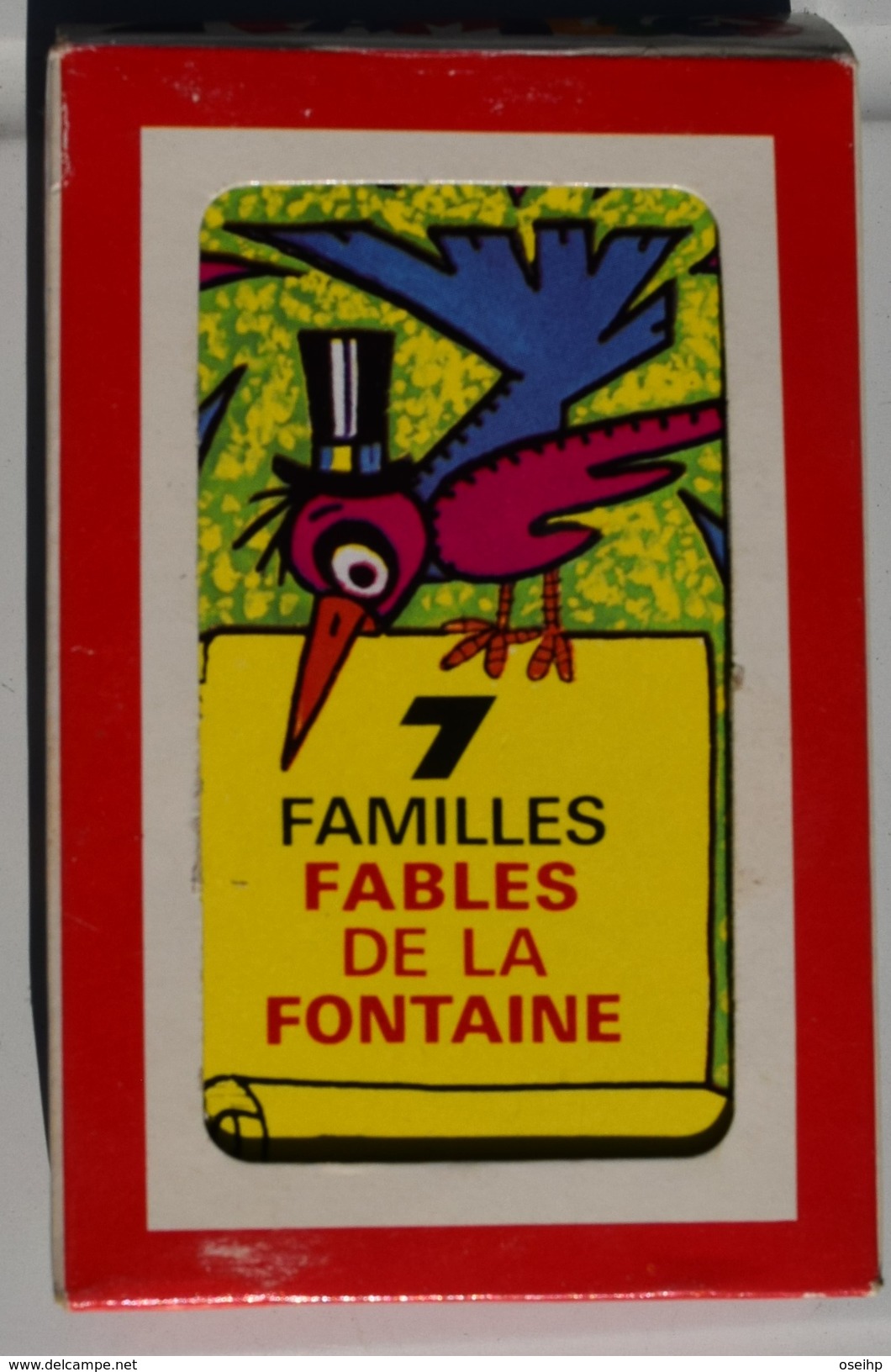Jeu De Cartes 7 Familles Ancien 1979 FABLES De LA FONTAINE Carte Famille Renard Chat Corbeau Lion Rat Fourmi Cigale - Autres & Non Classés