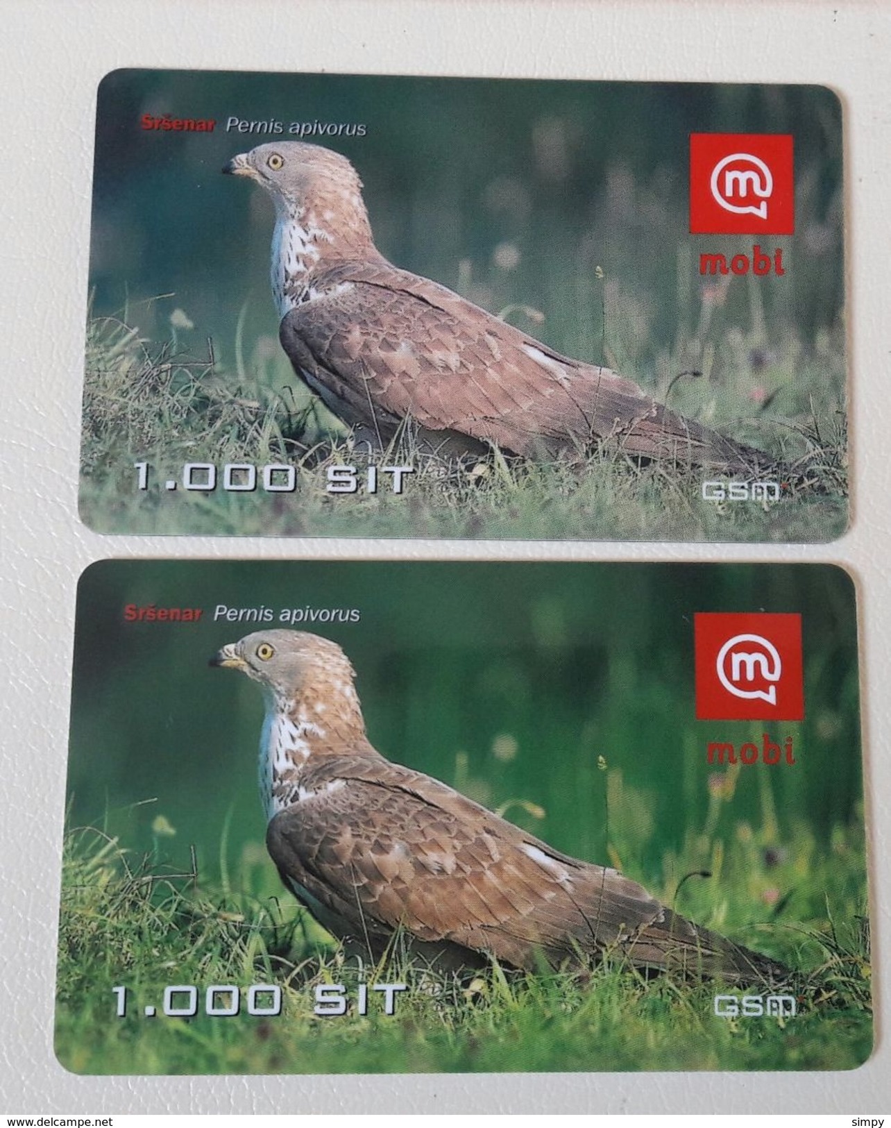 SLOVENIA Bird Honey Buzzard  Srsenar  Light & Dark Prepaid Phonecard - Aigles & Rapaces Diurnes