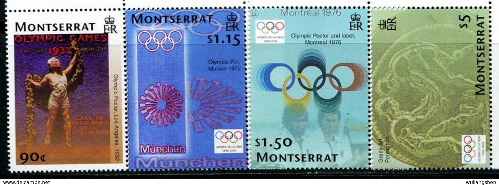 AT3527 Montserrat 2004 Athens Olympic Games 4V MNH - Sommer 2004: Athen - Paralympics