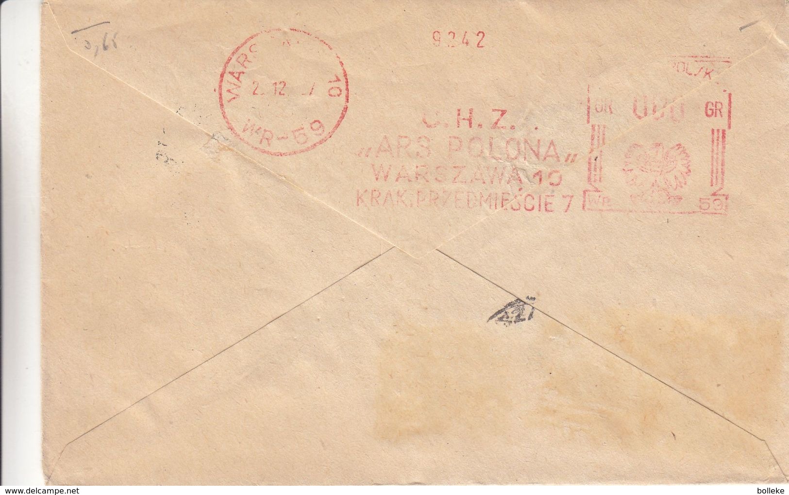 Pologne - Lettre De 1937 - Oblit Warsawa - Andrzej Strug - Lettres & Documents