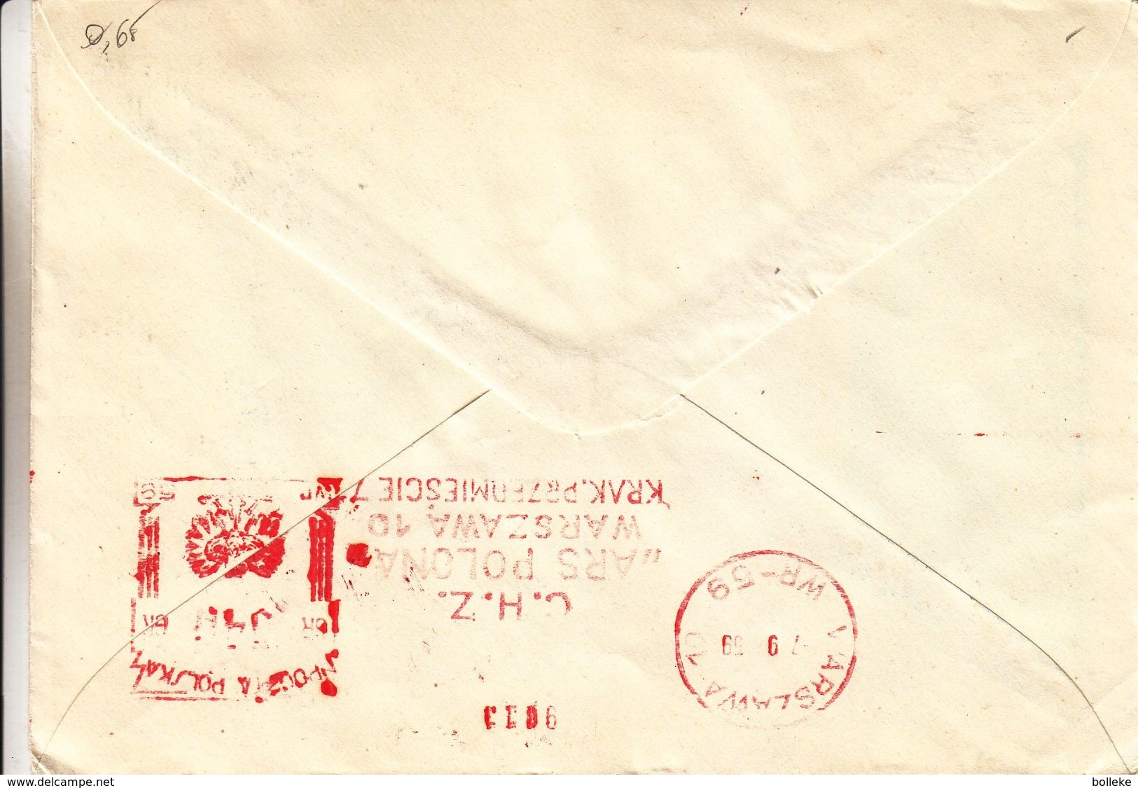 Pologne - Lettre De 1959 - Oblit Warsawa - - Lettres & Documents