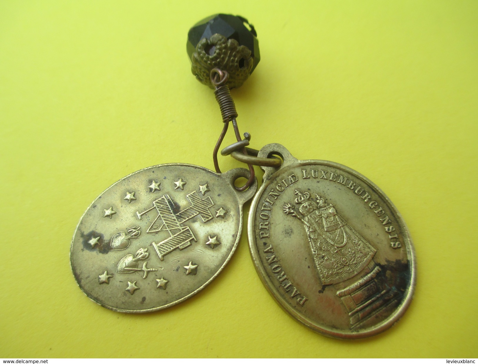 2 Médailles Religieuses Anciennes/Saint Joseph/Patrona Provinciae Luxemburgensis/Ô Marie/Fin XIXéme Siécle        CAN513 - Religion & Esotericism