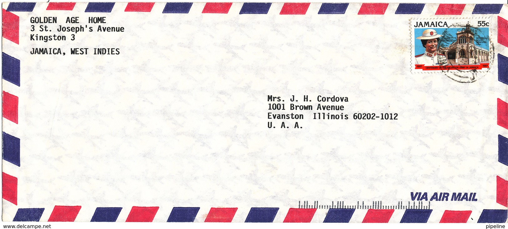 Jamaica Air Mail Cover Sent To USA Single Franked - Jamaica (1962-...)