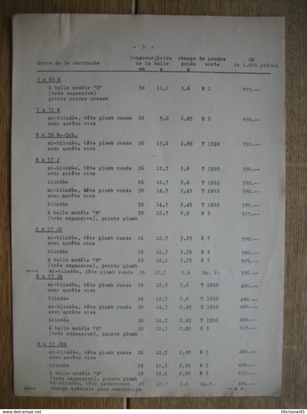 NÜRNBERG 1957 - DYNAMIT-ACTIEN-GESELLSCHAFT Vormals Alfred Nobel & C° - Tarif Cartouches De Chasse à Balle - 6 Pages - Sonstige & Ohne Zuordnung