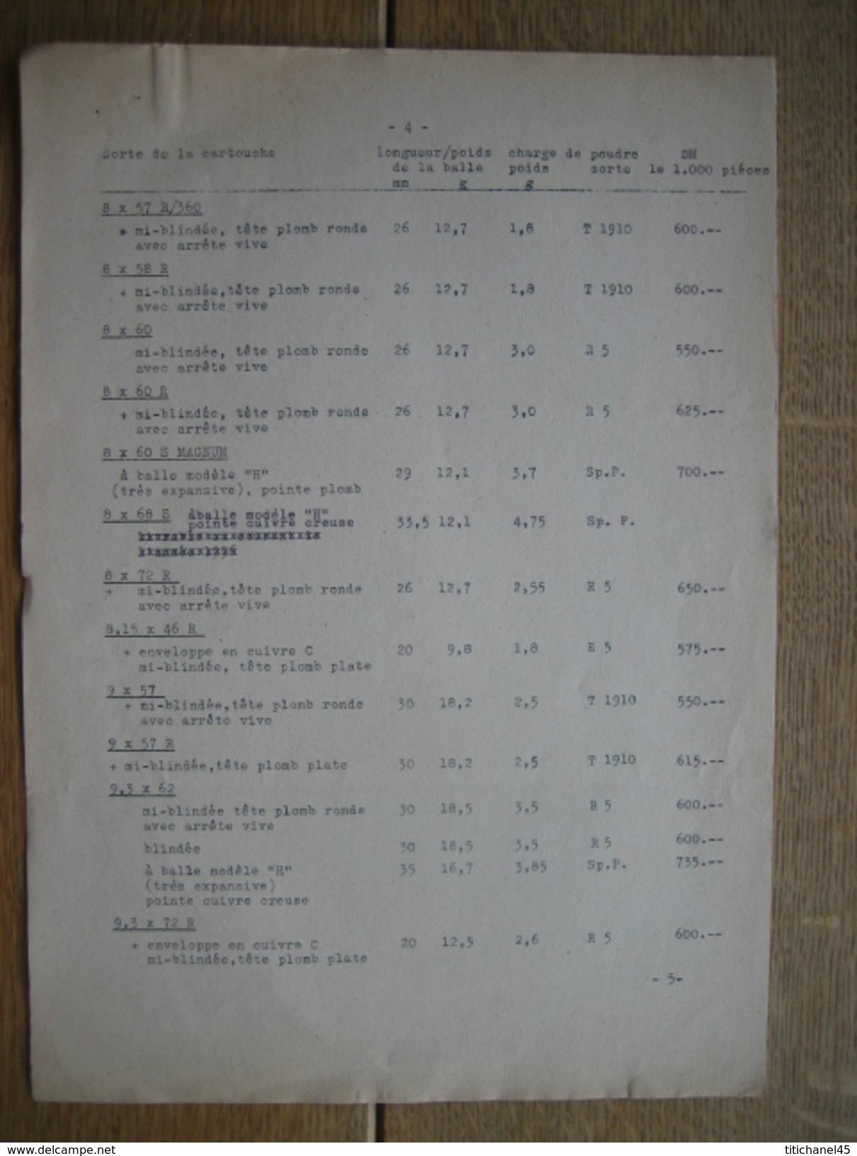 NÜRNBERG 1957 - DYNAMIT-ACTIEN-GESELLSCHAFT Vormals Alfred Nobel & C° - Tarif Cartouches De Chasse à Balle - 6 Pages - Other & Unclassified