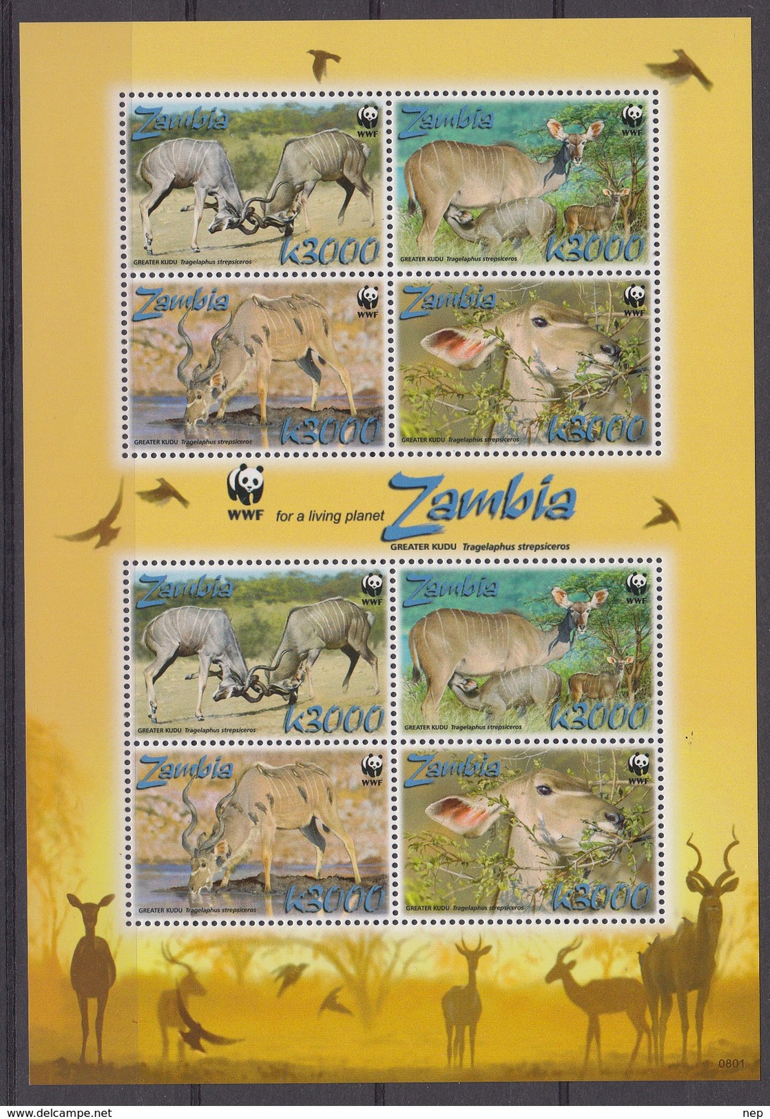 WWF - Domfil - 2008 - ZAMBIA - Nr 419 - MNH** - Unused Stamps