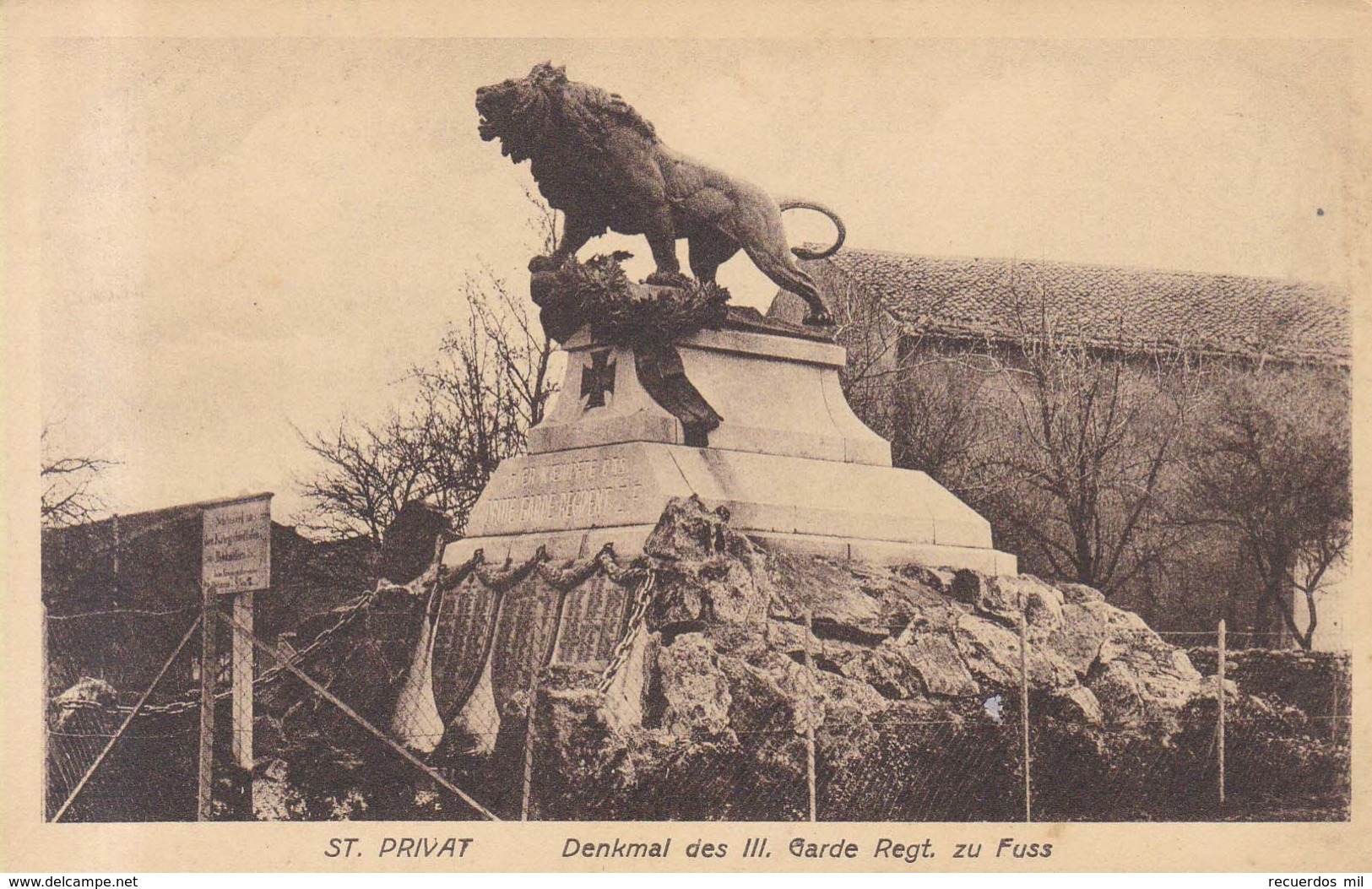 St Privat Denkmal Des III. Garde Regt. Zu Fuss - Metz Campagne