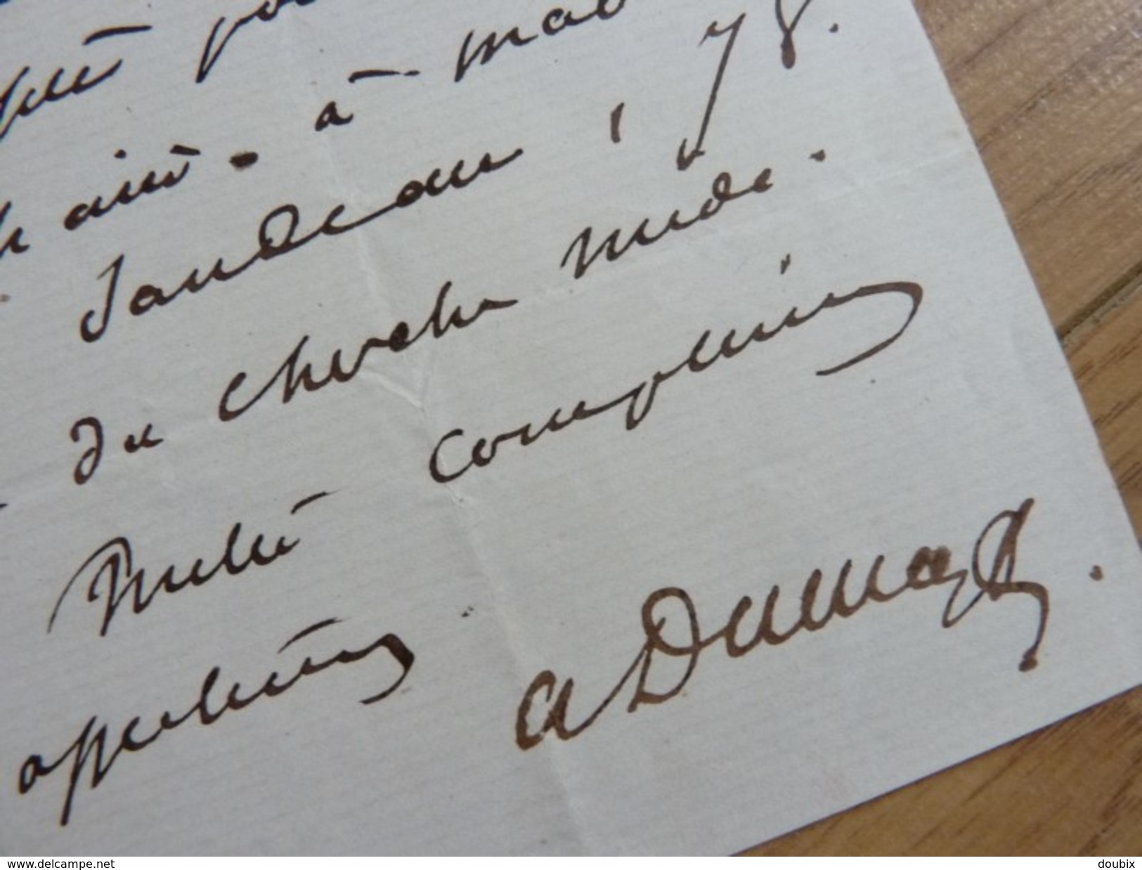 Alexandre DUMAS Fils (1824-1895) Romancier [ DAME Aux CAMELIAS] - AUTOGRAPHE - Autres & Non Classés