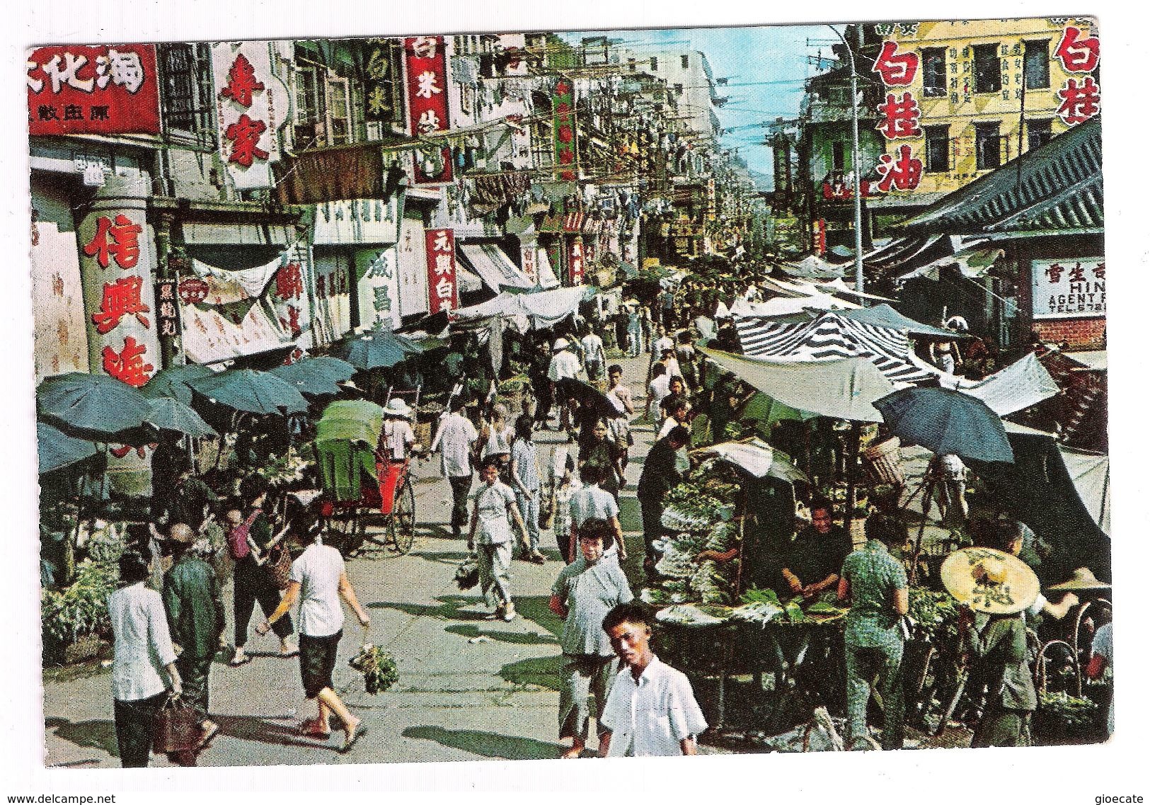 HONG KONG - MARKET EXISTING IN THE OPEN STREET KOWLOON  - VIAGGIATA 1967 - (926) - Cina (Hong Kong)