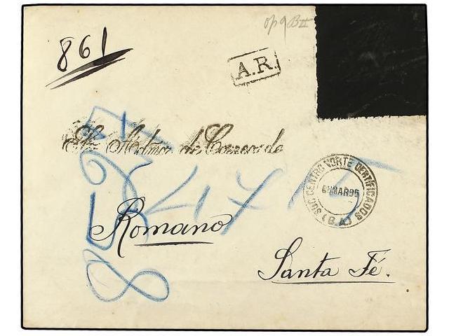 ARGENTINA. 1895. Entero Postal Anulado Circulado De BUENOS AIRES A SANTA FE. - Andere & Zonder Classificatie
