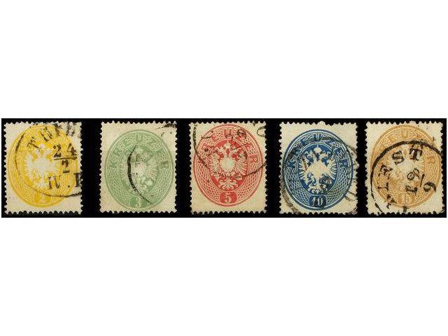 ° AUSTRIA. Mi.24/28. 1863. Complete Set, Fine Used. Michel.300&euro;. - Autres & Non Classés