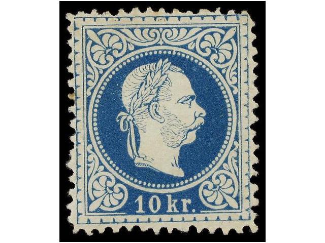 * AUSTRIA. Mi.38IIE. 1867. 10 Kr. Blue, Perf. 13. FINE. Michel.350&euro;. - Autres & Non Classés