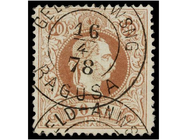 ° AUSTRIA. Mi.41I. 1867. 50 Kr. Brown. RAGUSA Cancel, Fine. Michel.150&euro;. - Autres & Non Classés