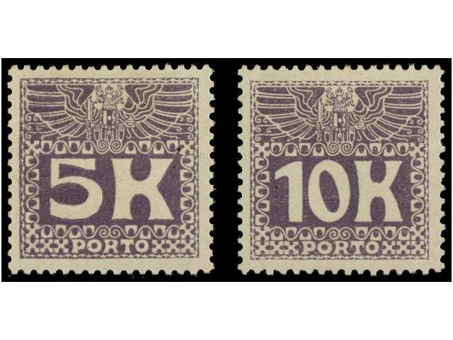 * AUSTRIA. Mi.T-45/46. 1911. Postage Due. Complete Set, Hinged. Michel.400&euro;. - Autres & Non Classés