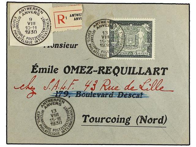 BELGICA. Yv.301. 1930. ANVERS To FRANCE. 4+6 Fr. Green, Arrival On Back. - Autres & Non Classés