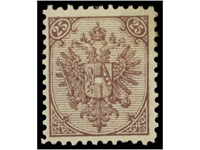 * BOSNIA-HERZEGOVINA. Fe.9Ib. 1879. 25 Kr. Dull Violet, Perf. 10 1/2. Fresh And Fine. Ferchenbauer.270&euro;. - Autres & Non Classés